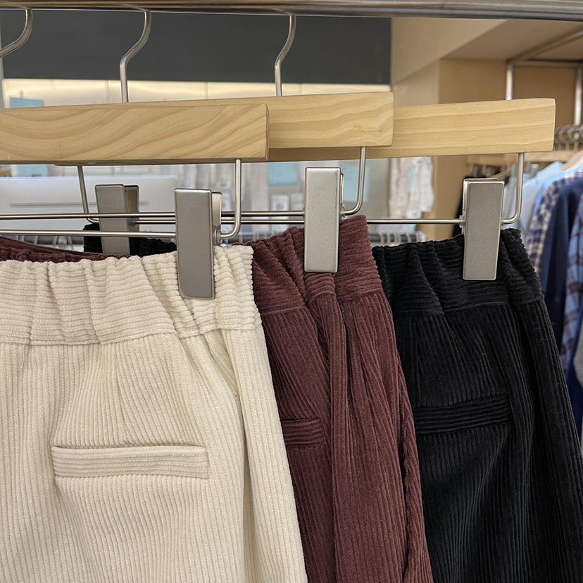 BOUND.A東大門㊣實拍女裝新品推薦熱賣25秋冬休閑褲褶裥絎縫BOUND.A休閑褲