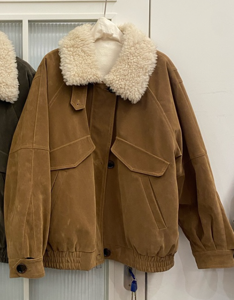 JADEMARKET東大門㊣代購女裝新款休閑時尚熱賣25秋冬夾克絨JADE MARKET夾克圖色2