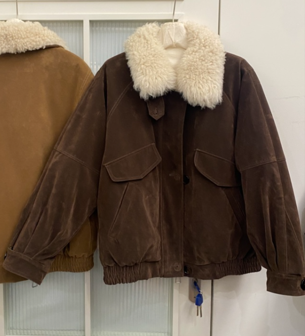 JADEMARKET東大門㊣代購女裝新款休閑時尚熱賣25秋冬夾克絨JADE MARKET夾克圖色3