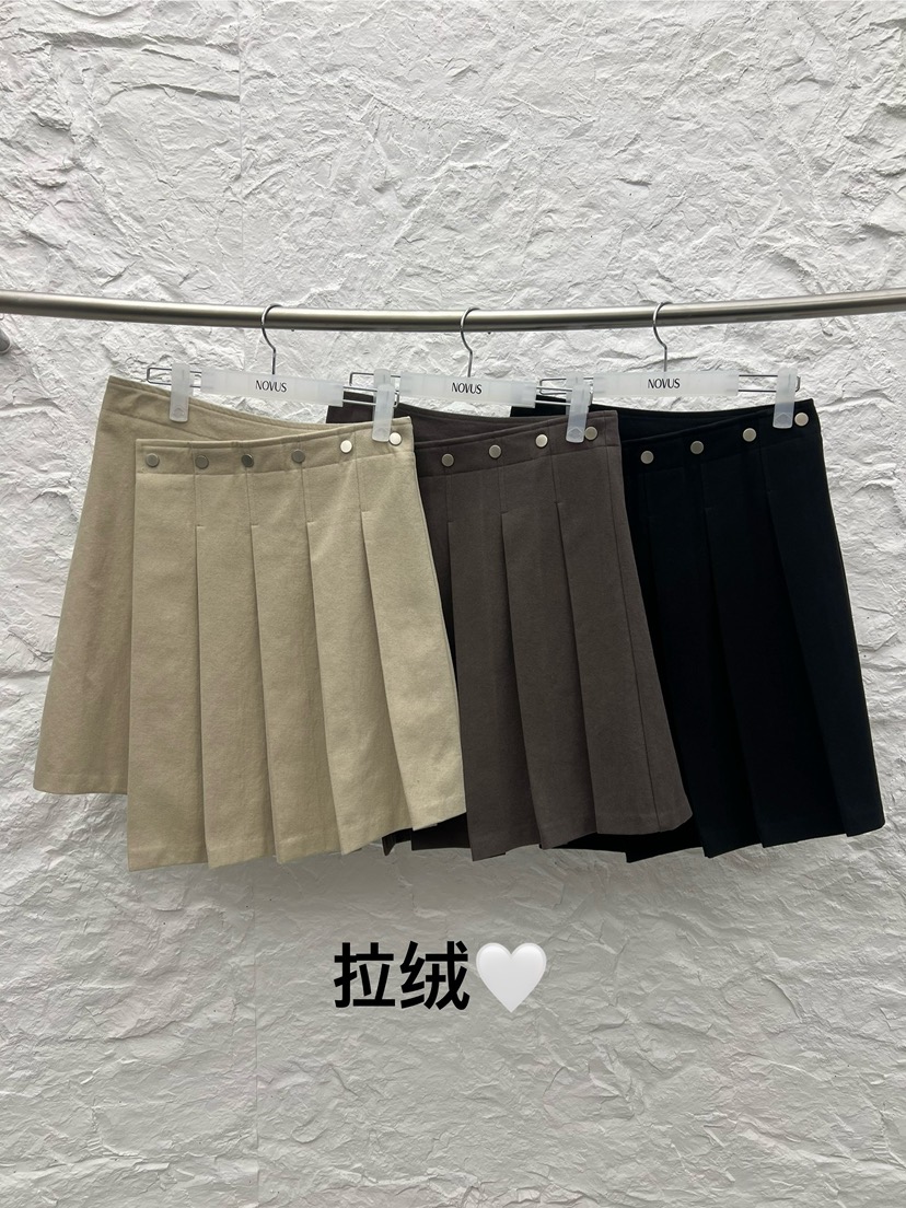 NOVUS東大門㊣直郵女士新品真品休閑半身裙中短裙裹身裙褶裥NOVUS半身裙/中短裙