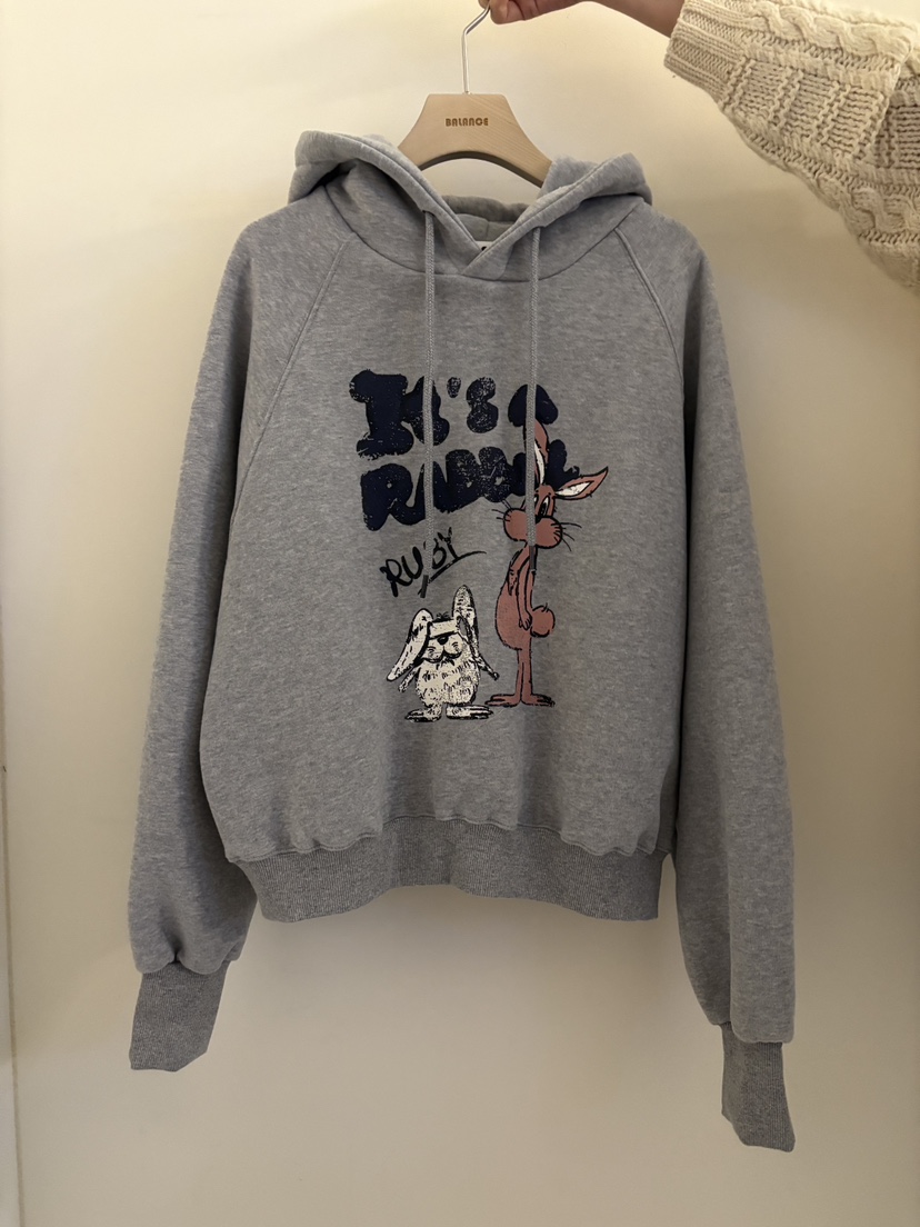 BALANCE東大門㊣直郵女裝新款休閑推薦熱賣25秋冬衛衣連帽衫加絨BALANCE衛衣圖色2