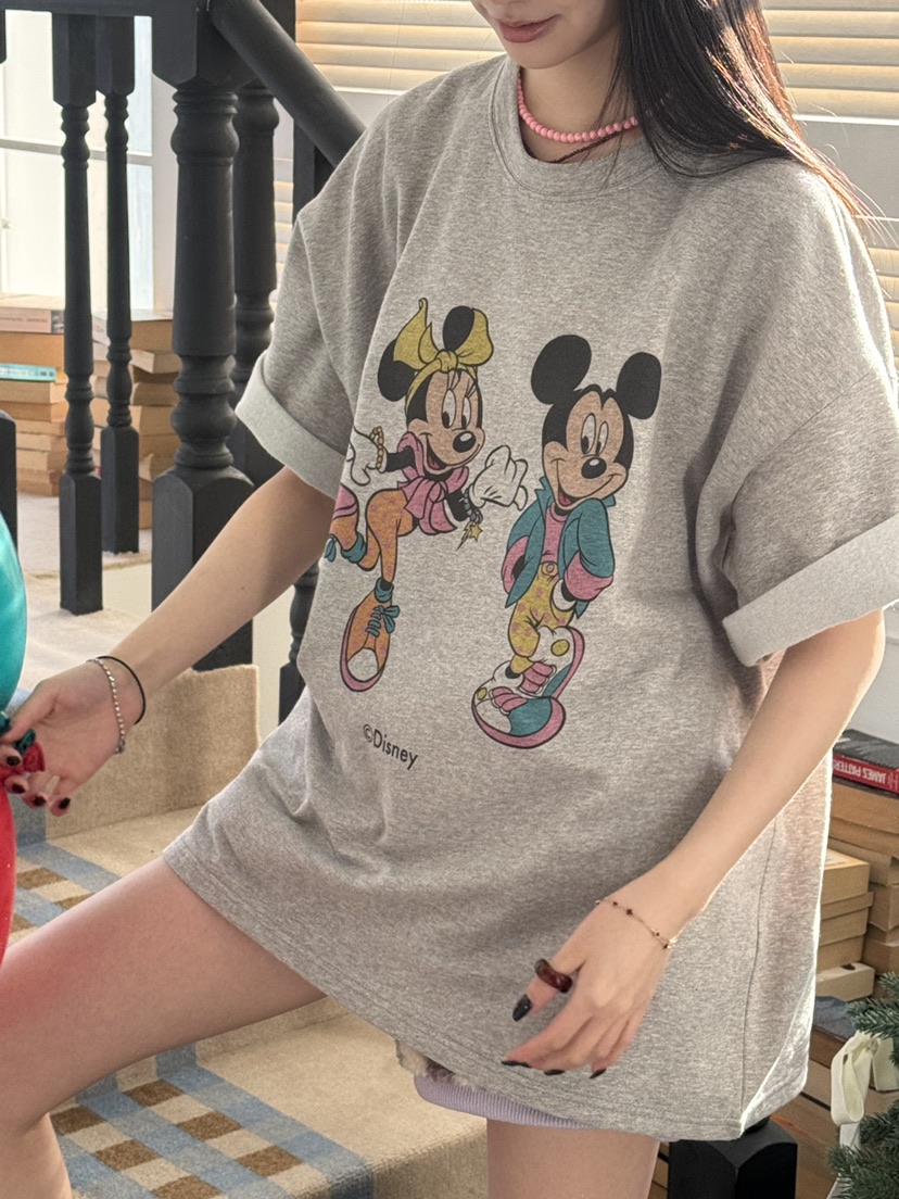 DE LINE東大門㊣實拍女裝新款25秋冬休閑時尚職業人氣T恤加絨DE LINET恤圖色2