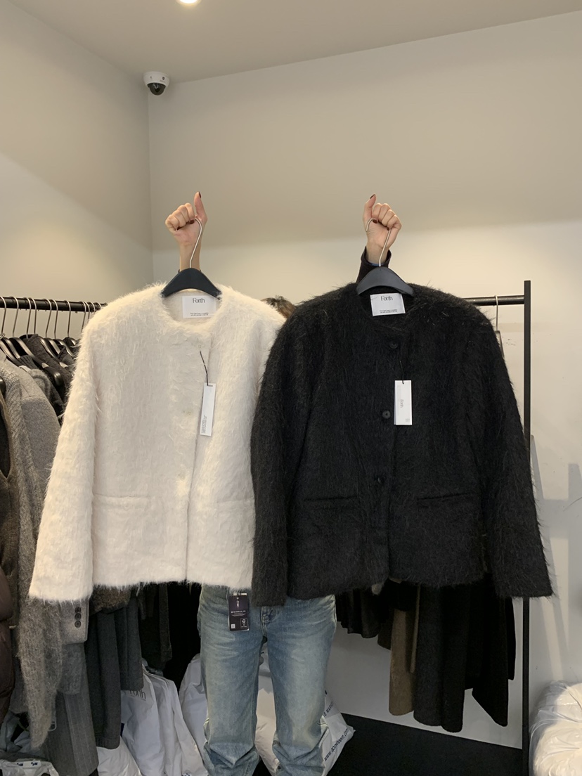 FORTH韓國代購㊣女裝新款25秋冬人氣職業推薦真品休閑短款大衣FORTH短款大衣