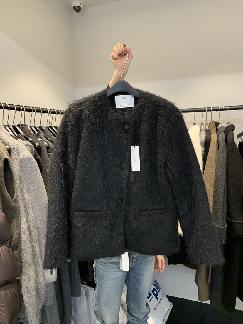 FORTH韓國代購㊣女裝新款25秋冬人氣職業推薦真品休閑短款大衣FORTH短款大衣圖色2