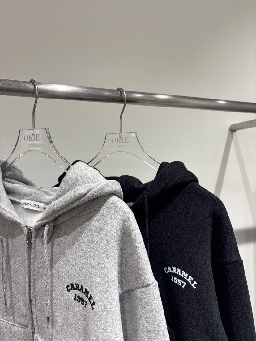 OKIE韓國代購㊣女士新品真品25秋冬推薦人氣夾克連帽衫加絨OKIE夾克