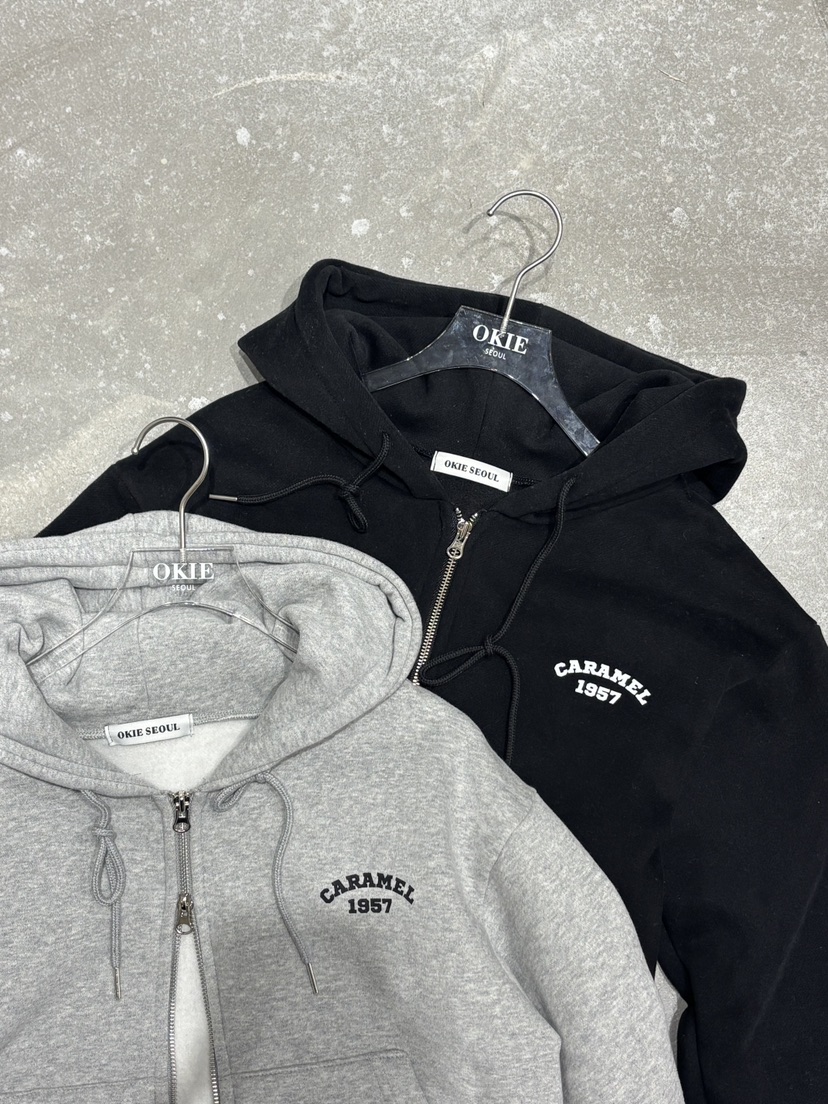 OKIE韓國代購㊣女士新品真品25秋冬推薦人氣夾克連帽衫加絨OKIE夾克