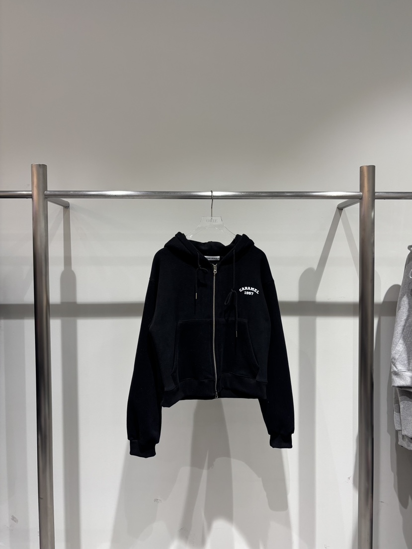 OKIE韓國代購㊣女士新品真品25秋冬推薦人氣夾克連帽衫加絨OKIE夾克圖色2