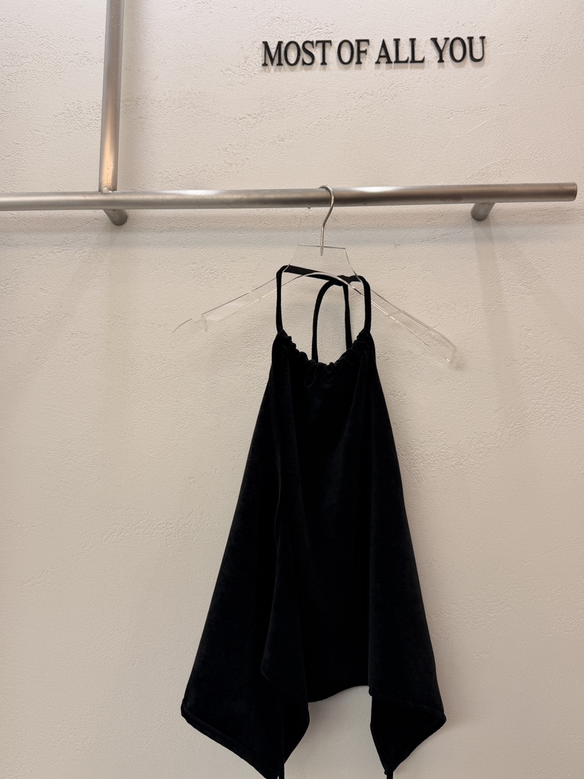 MOST OF ALL U韓國代購㊣女裝新款時尚熱賣吊帶背心天鵝絨MOST OF ALL U吊帶/背心圖色3黑色