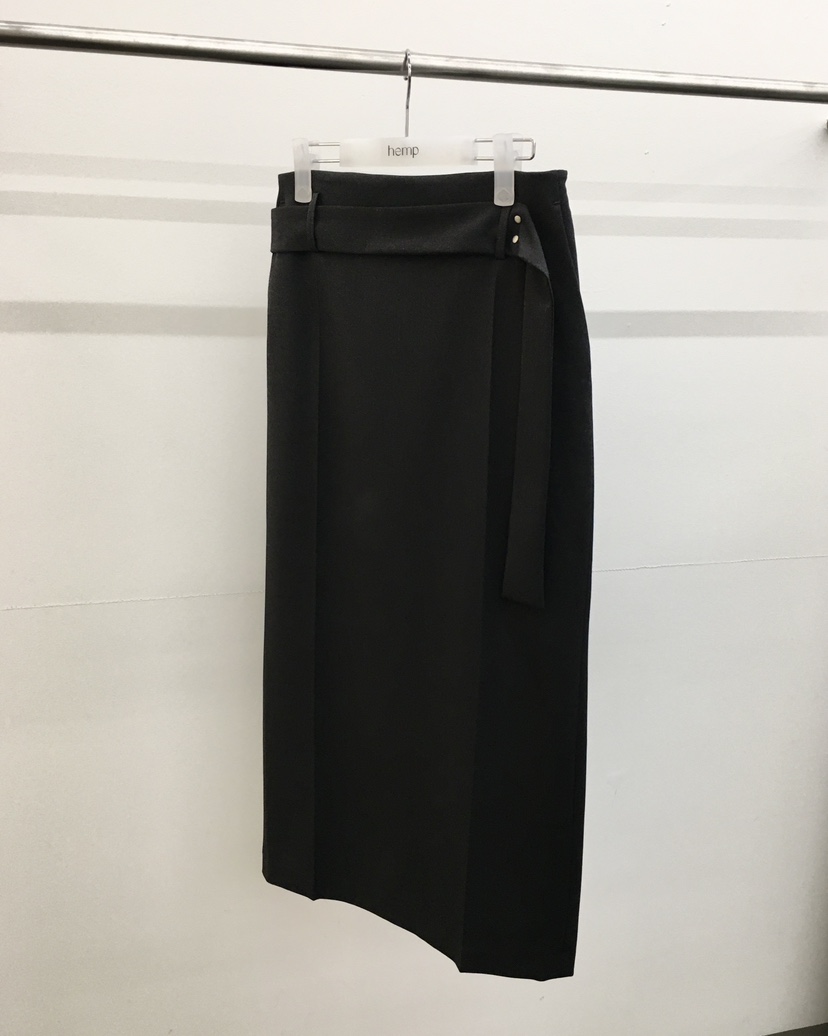 HEMP-P韓國直郵㊣女士新品真品人氣25秋冬休閑職業長裙含腰帶hemp長裙