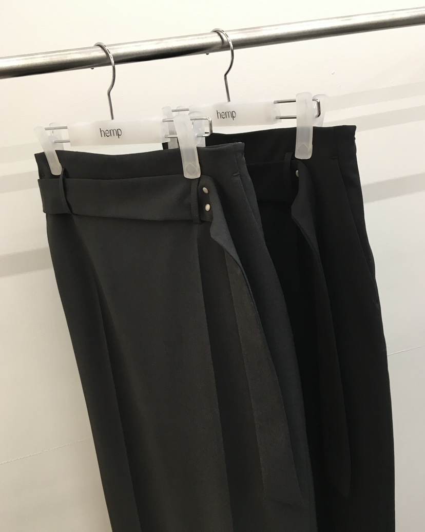 HEMP-P韓國直郵㊣女士新品真品人氣25秋冬休閑職業長裙含腰帶hemp長裙