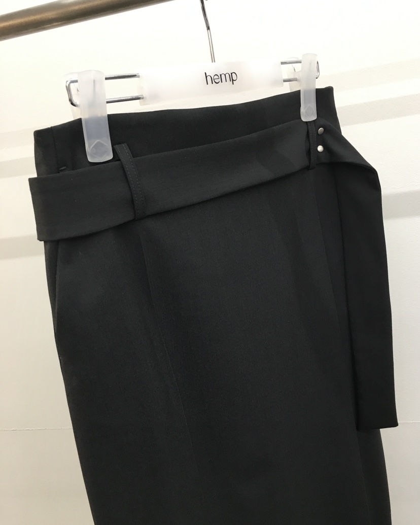 HEMP-P韓國直郵㊣女士新品真品人氣25秋冬休閑職業長裙含腰帶hemp長裙