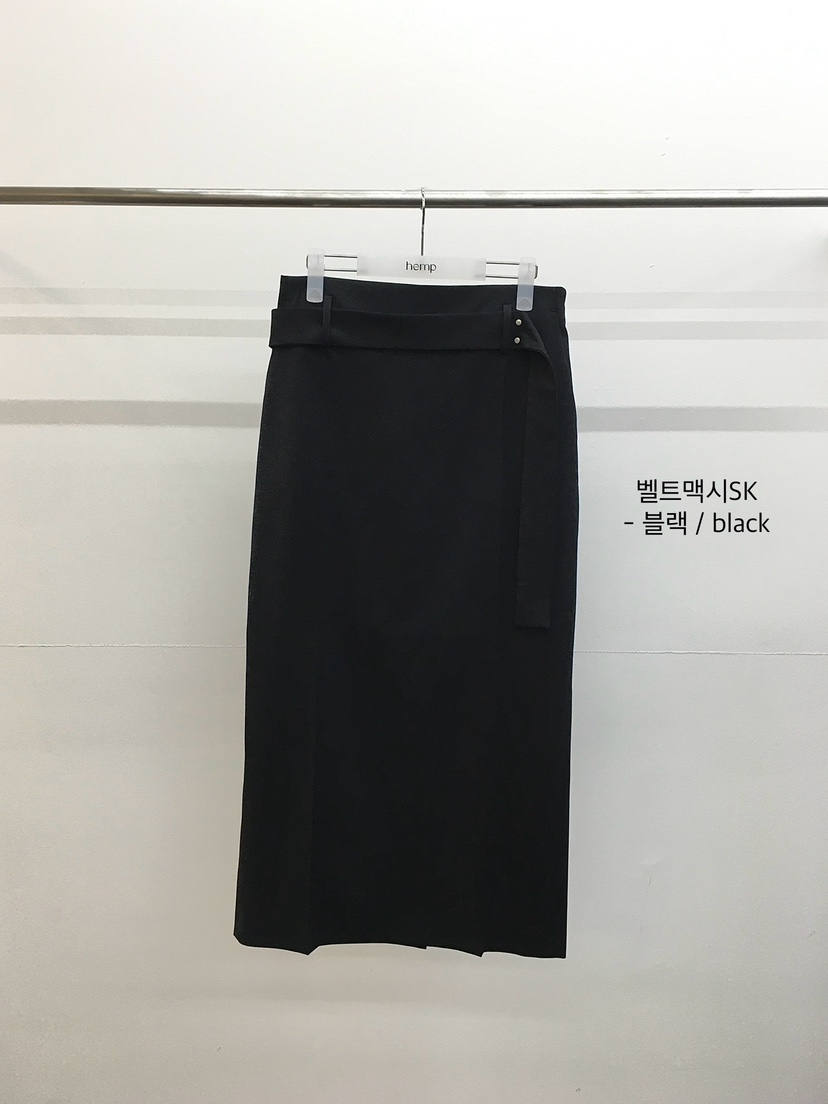 HEMP-P韓國直郵㊣女士新品真品人氣25秋冬休閑職業長裙含腰帶hemp長裙圖色2