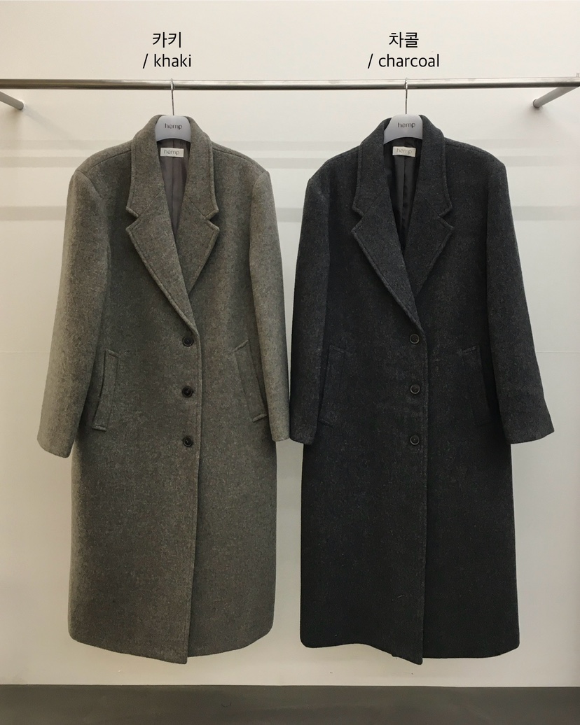 HEMP-P東大門㊣實拍女士新款推薦真品25秋冬人氣中長款大衣hemp中長款大衣