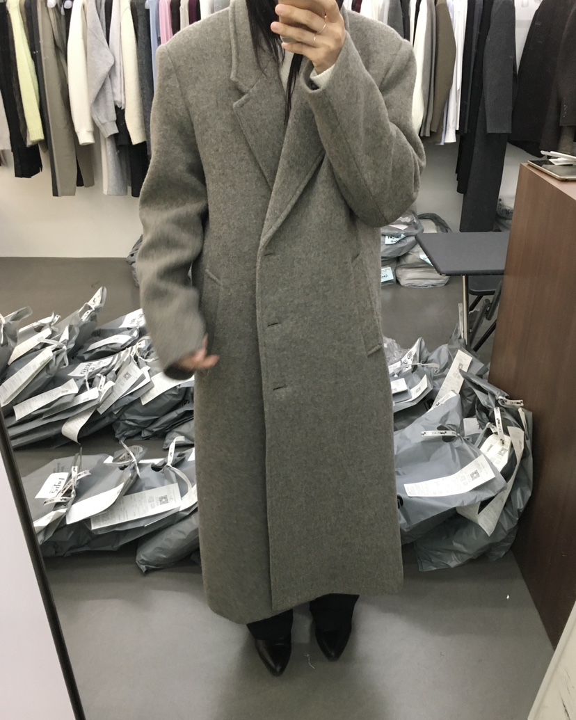 HEMP-P東大門㊣實拍女士新款推薦真品25秋冬人氣中長款大衣hemp中長款大衣