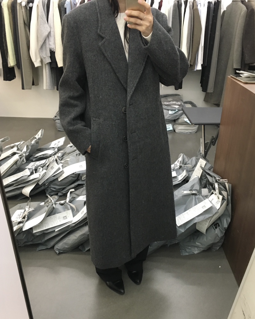 HEMP-P東大門㊣實拍女士新款推薦真品25秋冬人氣中長款大衣hemp中長款大衣