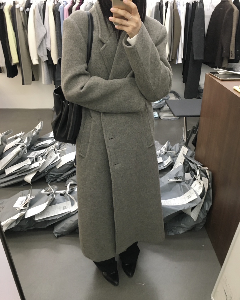 HEMP-P東大門㊣實拍女士新款推薦真品25秋冬人氣中長款大衣hemp中長款大衣