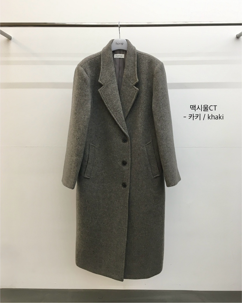 HEMP-P東大門㊣實拍女士新款推薦真品25秋冬人氣中長款大衣hemp中長款大衣圖色1