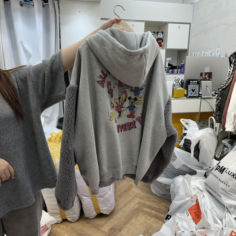 DE LINE東大門㊣直郵女士新款職業熱賣25秋冬衛衣連帽衫加絨DE LINE衛衣