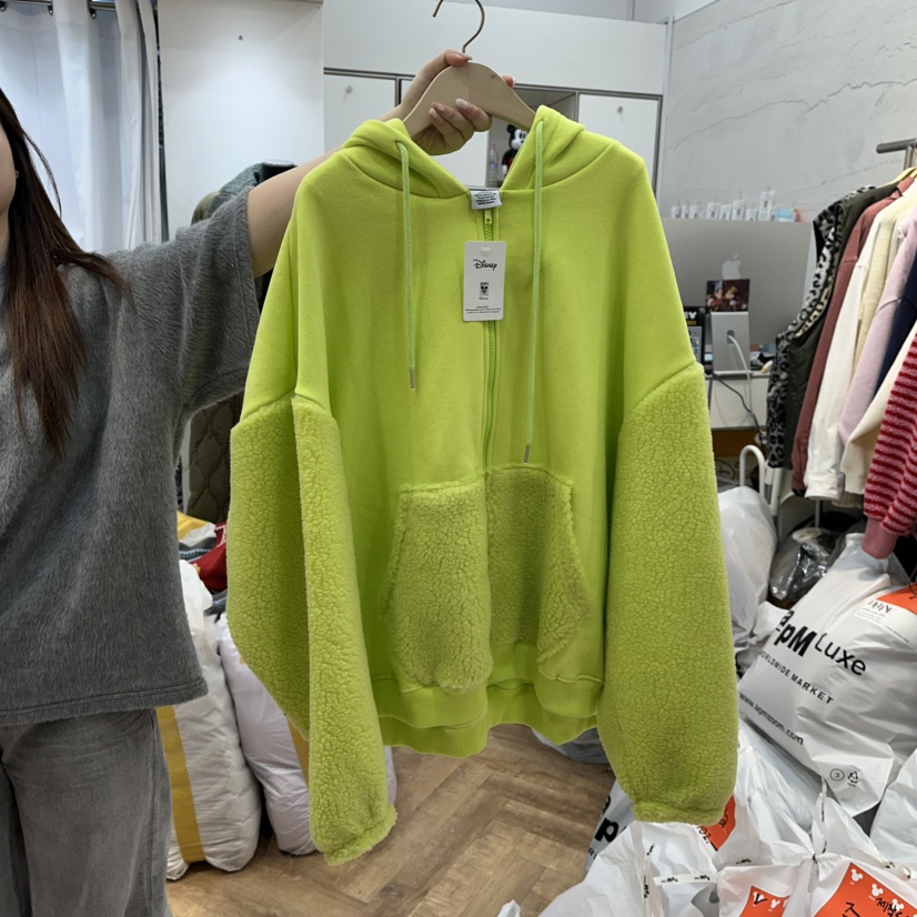 DE LINE東大門㊣直郵女士新款職業熱賣25秋冬衛衣連帽衫加絨DE LINE衛衣圖色1