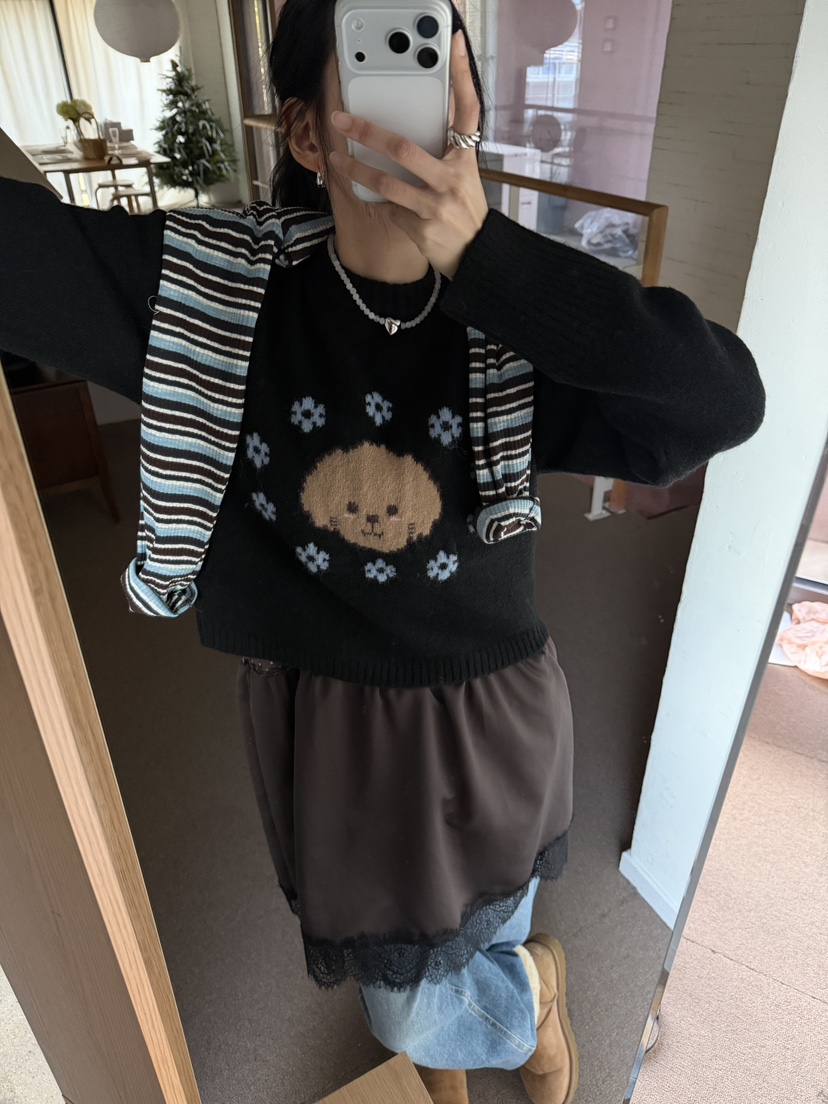 MORE THAN-P韓國代購㊣女裝新款人氣休閑時尚推薦職業針織衫MORE THAN針織衫