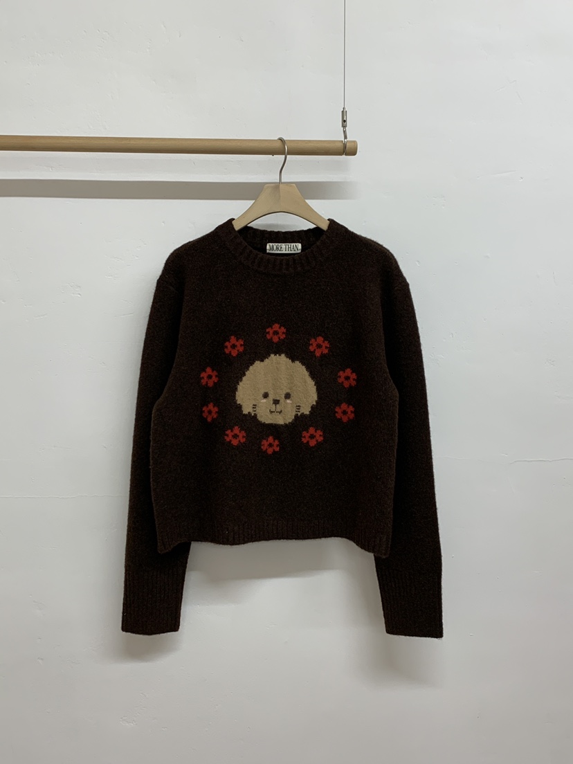 MORE THAN-P韓國代購㊣女裝新款人氣休閑時尚推薦職業針織衫MORE THAN針織衫圖色1棕色