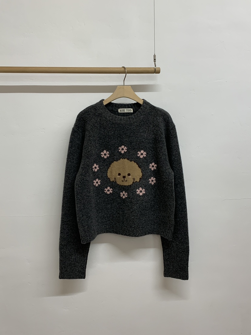 MORE THAN-P韓國代購㊣女裝新款人氣休閑時尚推薦職業針織衫MORE THAN針織衫圖色2灰色