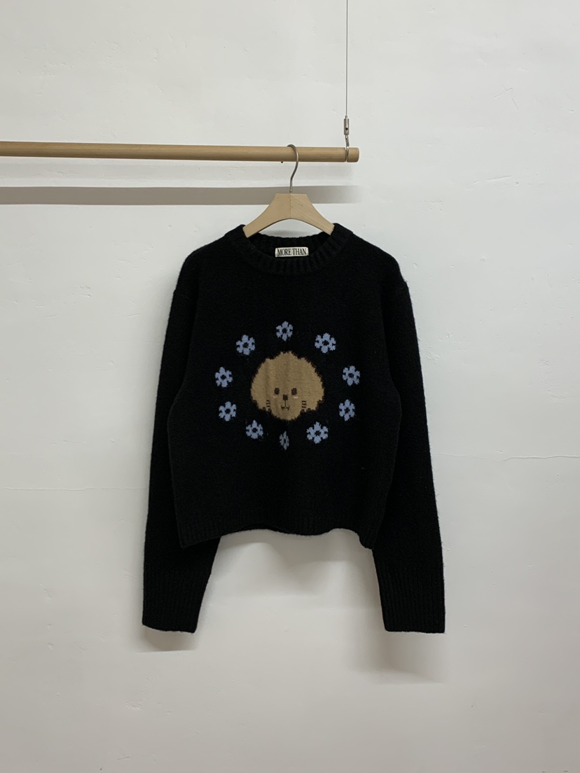 MORE THAN-P韓國代購㊣女裝新款人氣休閑時尚推薦職業針織衫MORE THAN針織衫圖色3深藍色