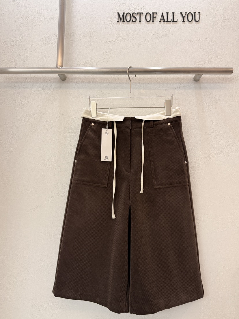 MOST OF ALL U東大門㊣實拍女士新款職業推薦25秋冬短褲羊毛MOST OF ALL U短褲圖色3