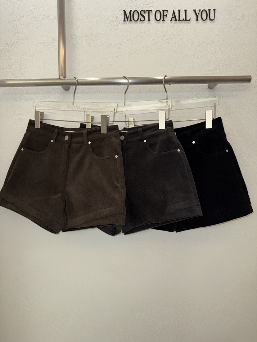 MOST OF ALL U韓國直郵㊣女裝新品推薦時尚休閑25秋冬短褲MOST OF ALL U短褲