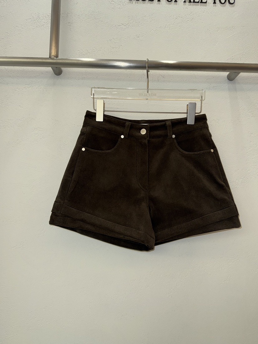 MOST OF ALL U韓國直郵㊣女裝新品推薦時尚休閑25秋冬短褲MOST OF ALL U短褲圖色2棕色