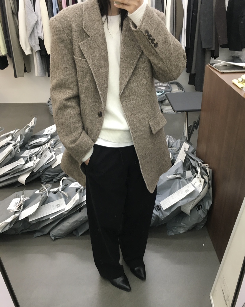 HEMP-P東大門㊣直郵女士新品時尚熱賣人氣25秋冬職業真品夾克hemp夾克