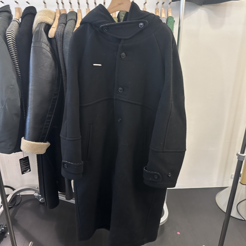 EGG東大門㊣直郵女裝新品人氣推薦休閑25秋冬中長款大衣連帽衫EGG-訂貨周期長中長款大衣圖色2