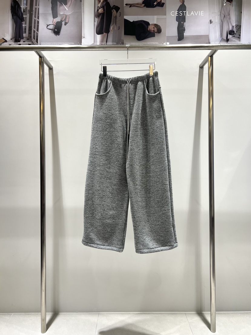 CESTLAVIE東大門㊣直郵女裝新品休閑推薦真品休閑褲加絨抓絨CESTLAVIE休閑褲圖色2