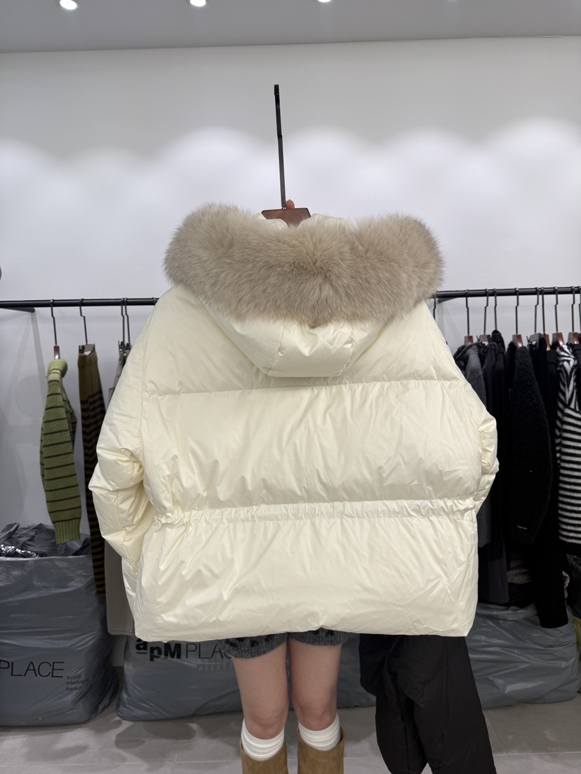 WATERMELON東大門㊣直郵女士新品休閑短款羽絨服狐貍填充鴨絨WATER MELON短款羽絨服