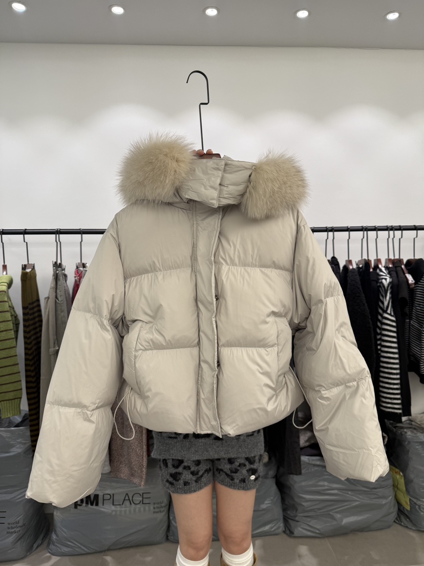 WATERMELON東大門㊣直郵女士新品休閑短款羽絨服狐貍填充鴨絨WATER MELON短款羽絨服圖色3