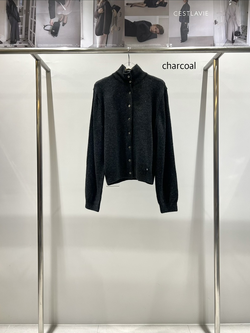 CESTLAVIE東大門㊣代購女裝新品時尚人氣熱賣針織衫高領開衫CESTLAVIE針織衫圖色3