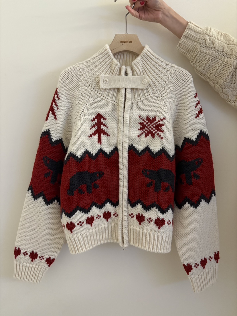 BALANCE東大門㊣直郵女士新品推薦人氣真品時尚25秋冬針織衫拉鏈BALANCE針織衫圖色1