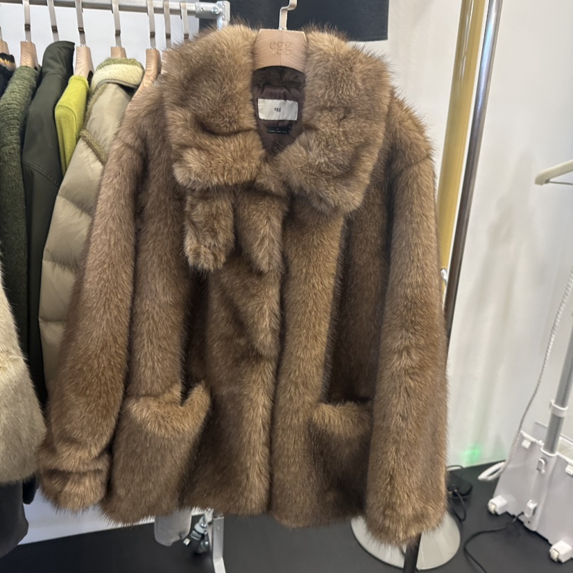 EGG東大門㊣實拍女士新款推薦人氣25秋冬時尚職業休閑短款大衣EGG-訂貨周期長短款大衣圖色1