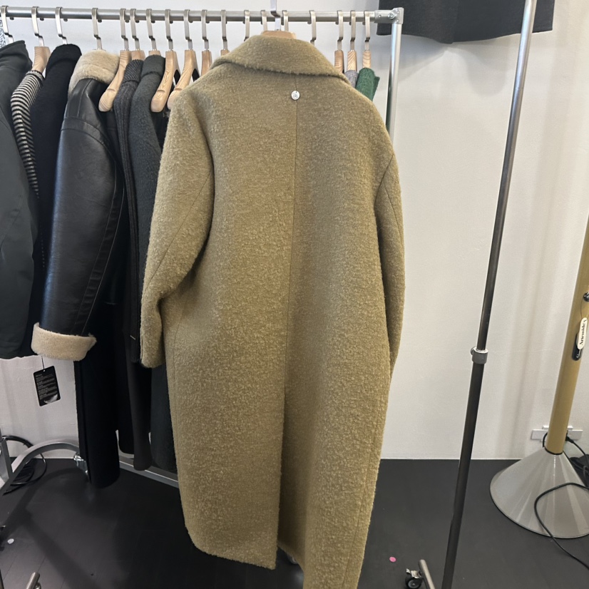 EGG東大門㊣實拍女裝新款職業人氣推薦休閑時尚中長款大衣羊駝EGG-訂貨周期長中長款大衣