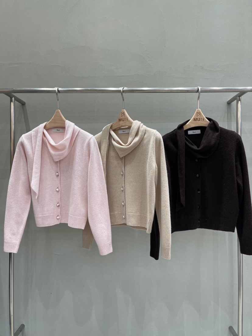 THE MUI東大門㊣代購女裝新品真品休閑職業針織衫系帶開衫THE MUI針織衫