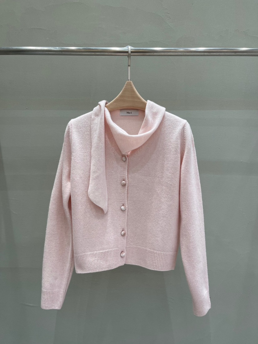 THE MUI東大門㊣代購女裝新品真品休閑職業針織衫系帶開衫THE MUI針織衫圖色1