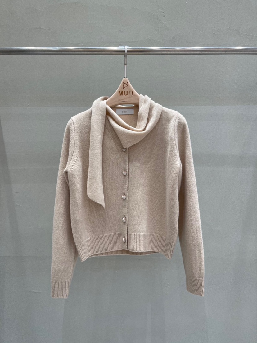 THE MUI東大門㊣代購女裝新品真品休閑職業針織衫系帶開衫THE MUI針織衫圖色2