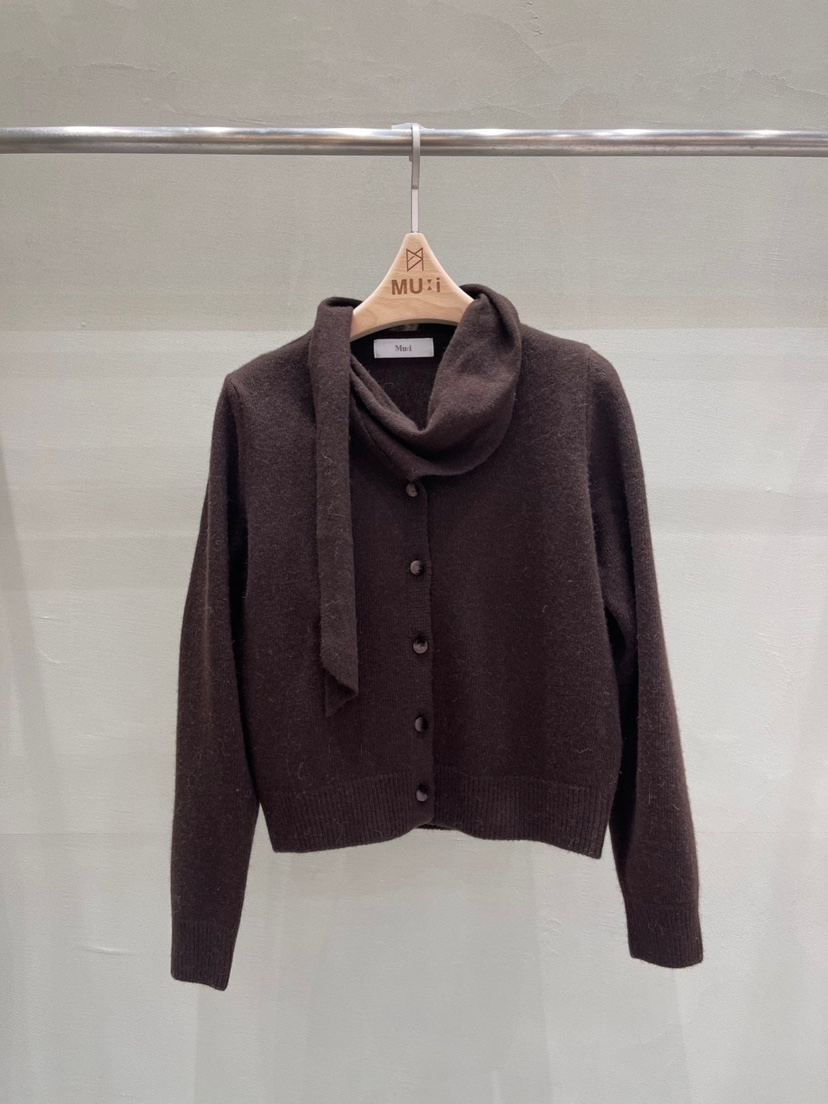 THE MUI東大門㊣代購女裝新品真品休閑職業針織衫系帶開衫THE MUI針織衫圖色3