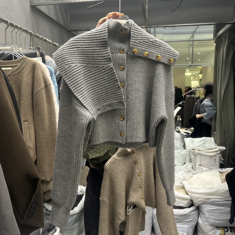 UOOV東大門㊣實拍女士新款熱賣推薦人氣25秋冬真品毛衣含圍巾UOOV毛衣圖色3