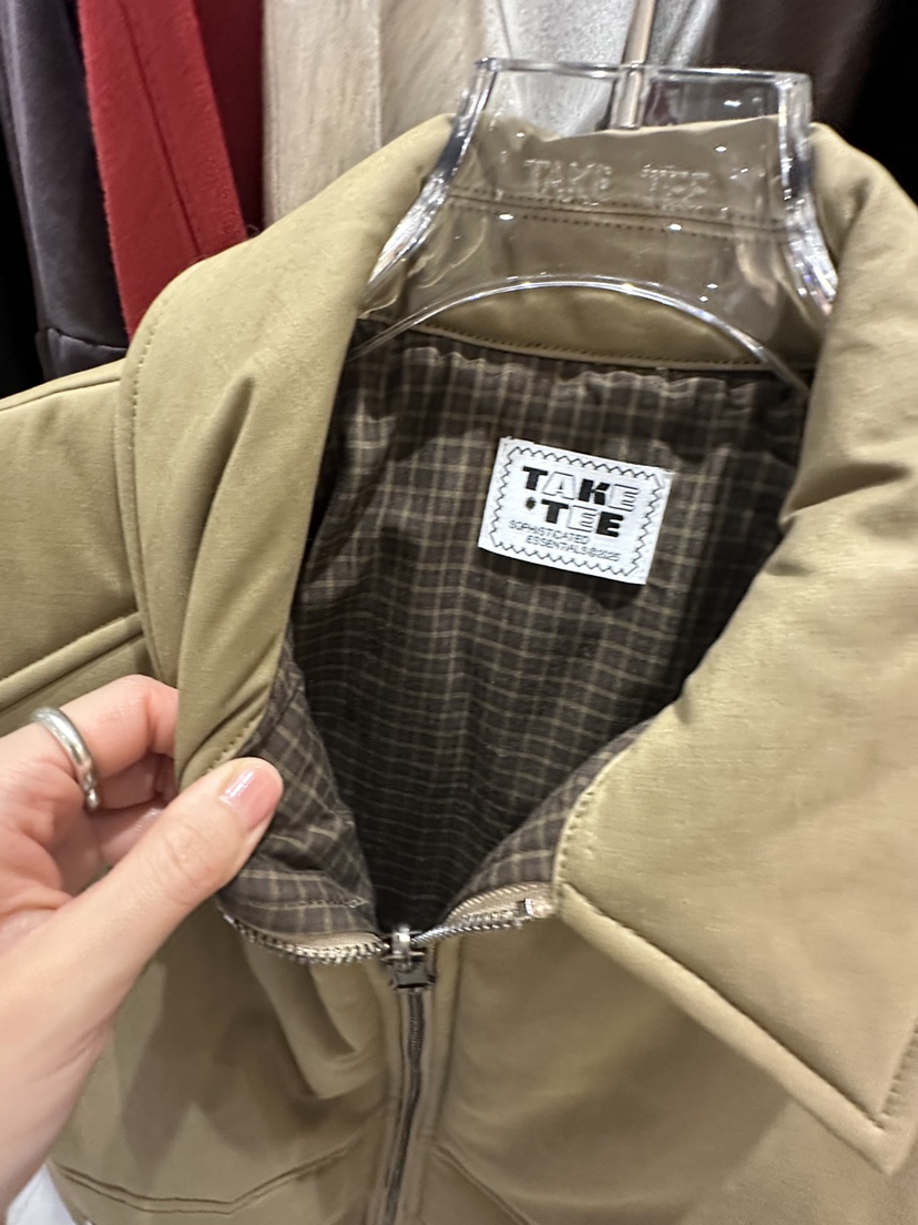 TAKE TEE韓國直郵㊣女士新款熱賣時尚短款棉服里外穿雙面棉TAKE TEE短款棉服