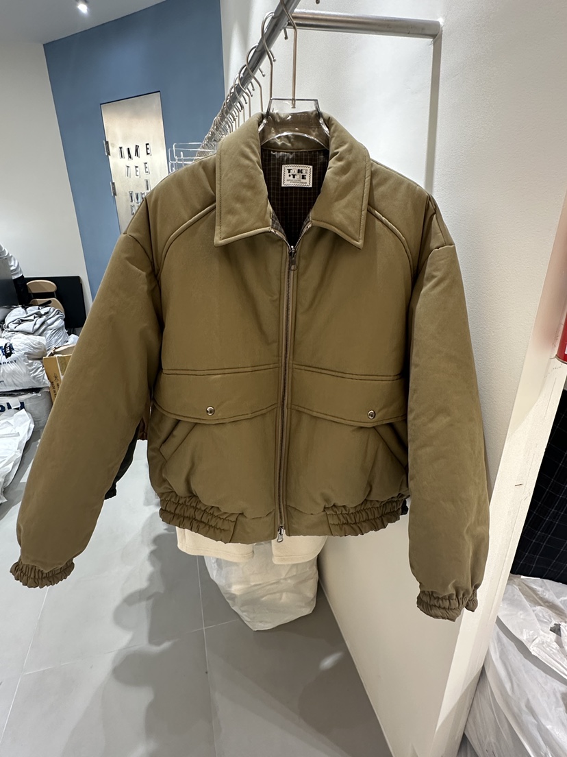 TAKE TEE韓國直郵㊣女士新款熱賣時尚短款棉服里外穿雙面棉TAKE TEE短款棉服圖色1