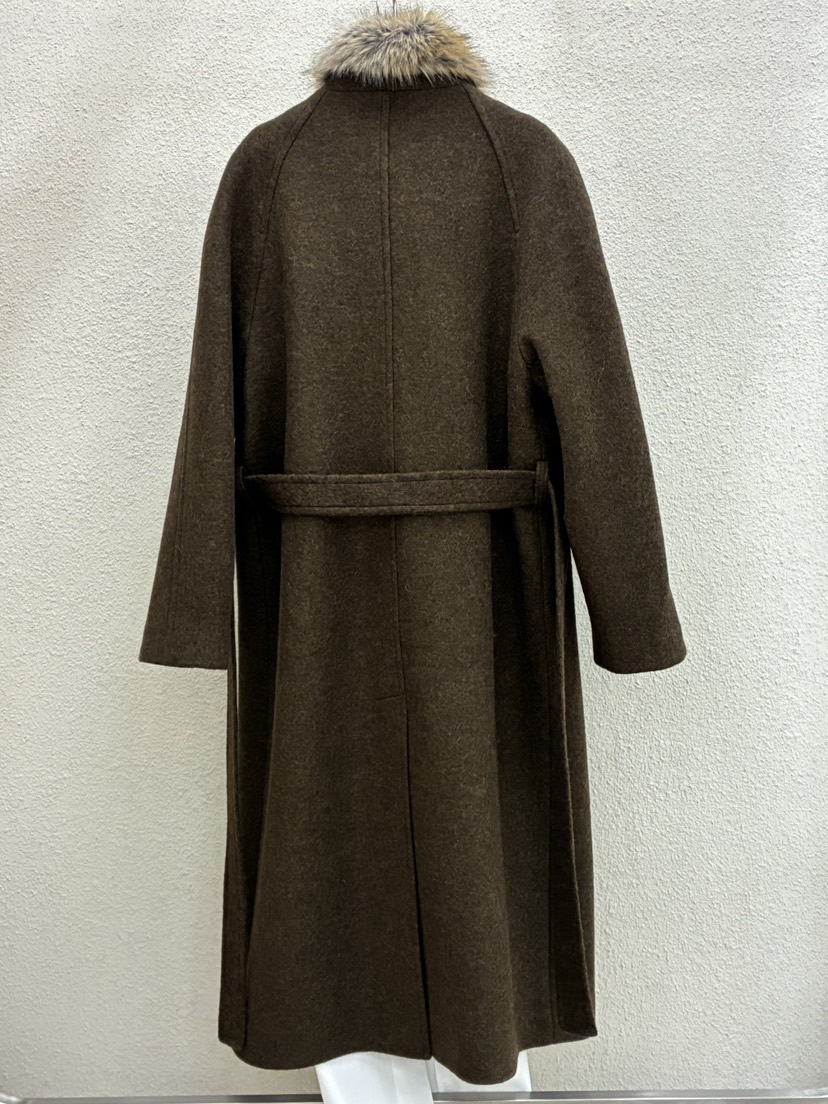 MWE韓國直郵㊣女裝新品時尚25秋冬熱賣真品中長款大衣含腰帶MWE中長款大衣