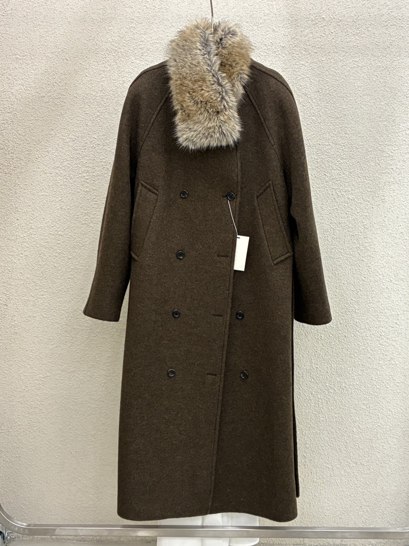 MWE韓國直郵㊣女裝新品時尚25秋冬熱賣真品中長款大衣含腰帶MWE中長款大衣圖色1