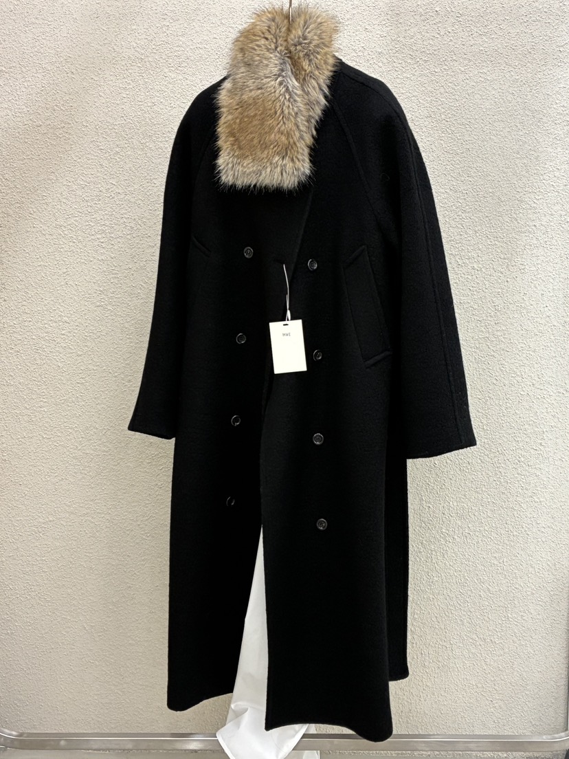 MWE韓國直郵㊣女裝新品時尚25秋冬熱賣真品中長款大衣含腰帶MWE中長款大衣圖色2