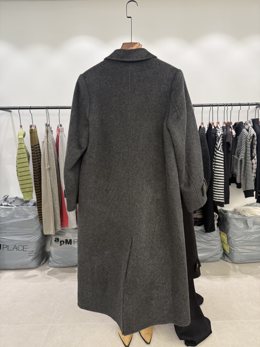 WATERMELON韓國代購㊣女士新款人氣時尚熱賣中長款大衣雙層WATER MELON中長款大衣